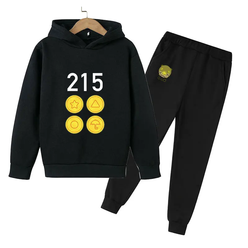 

Squid game Hoodie Korean TV program children's suit clothing boy girl Hoodie Cotton Street Pullover Sweatshirt