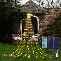 led string light christmas tree star waterfall light waterproof home garden wedding party supplies outdoor holiday decoration