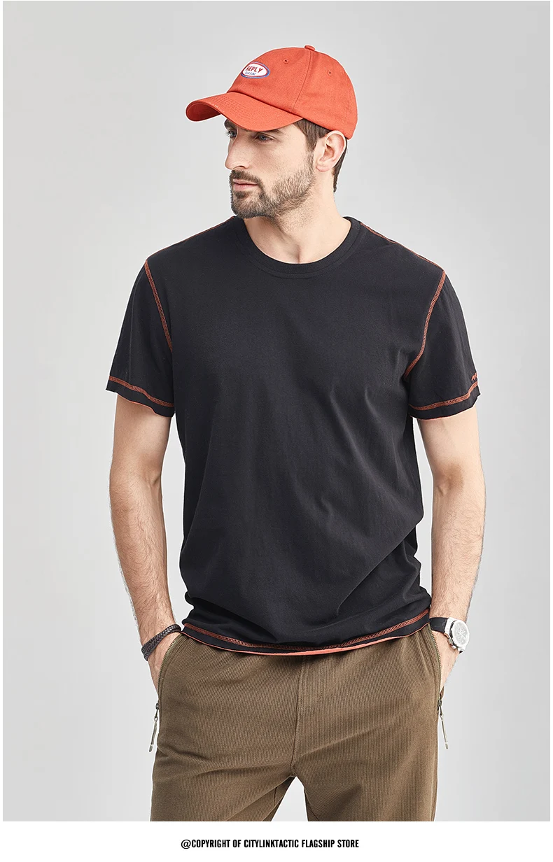 

YTX661 2021 summer new casual trendy loose loose solid color summer short-sleeved T-shirt