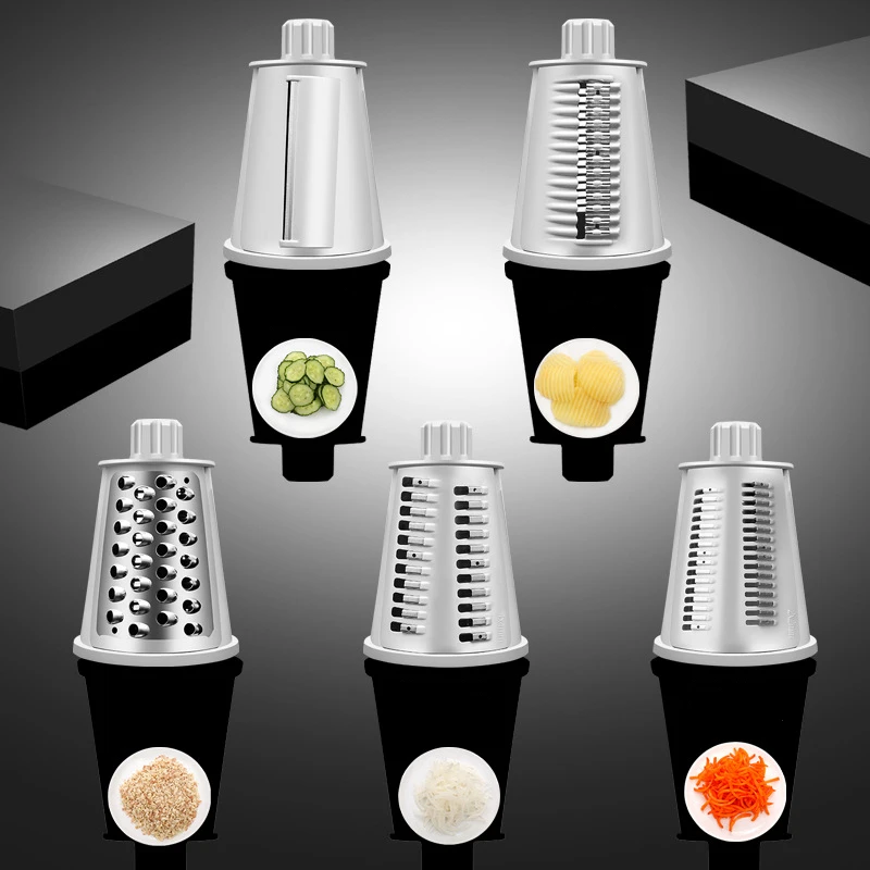 vegetable slicer manual kitchen accessories grater vegetable chopper 5 in 1 cutter potato spiralizer home gadget tool 5 blades free global shipping