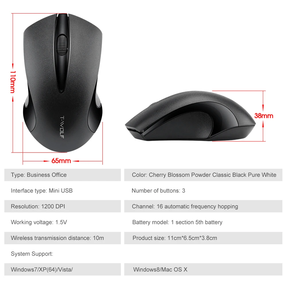 

Practical 1200dpi Rechargeable Computer PC Laptop Silent Mouse Durable Multi-functional Portable 2.4G Wireless Mute Mice