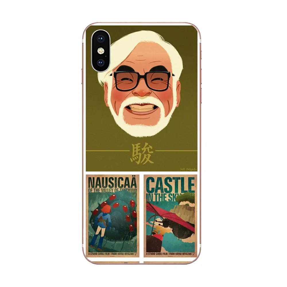 Стильный чехол из ТПУ Hayao Miyazaki портретное искусство для samsung Galaxy Note 5 8 9 S3 S4 S5 S6 S7 S8 S9