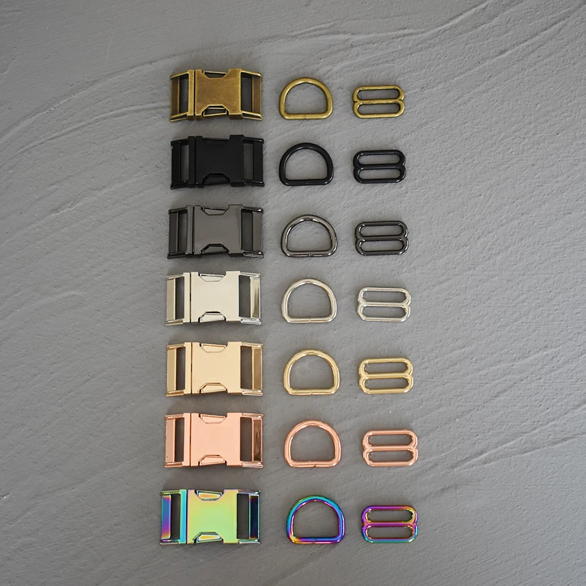 

Retail 1 set For 25mm Webbing Dog Collar Connect Metal Buckle Heavy Duty Semi Ring Ribbon Clasp Knapsack Belt Buckle set