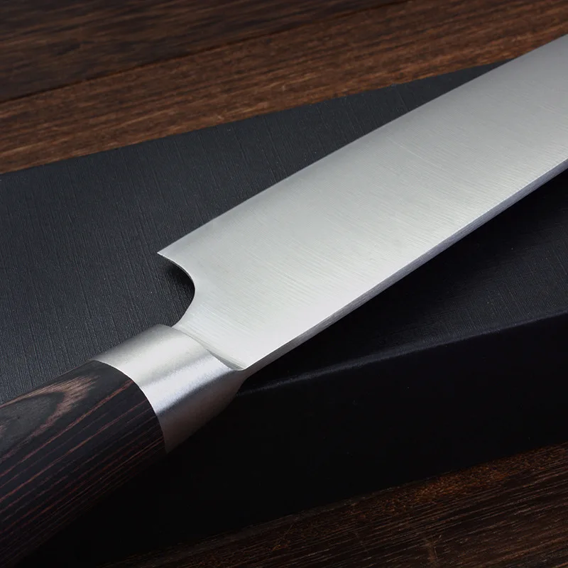 Кухонный нож 7cr17 из нержавеющей стали 8-дюймовый шеф-повар в западном стиле резьба
