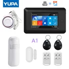 Система охранной сигнализации YUPA, 4,3 дюйма, 433 МГц, Wi-Fi, GSM, с датчиком движения