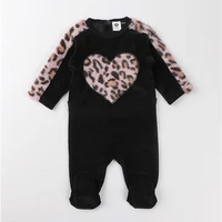 baby romper pyjamas kids clothes long sleeves children clothing heart star baby overalls boy girl clothes footies velour rompers