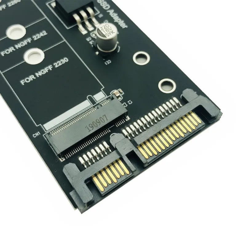 M.2 SATA адаптер Raiser M2 на SATA адаптер M.2 на SATA адаптер M.2 NGFF конвертер 2," SATA3 карта B ключ для 2230-2280 M2 SSD