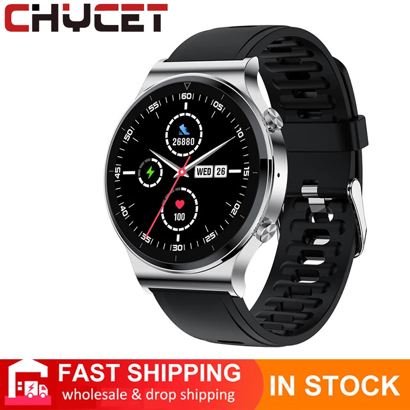 

Смарт-часы CHYCET мужские с сенсорным экраном 1,3 дюйма, тонометром, IP67, BT