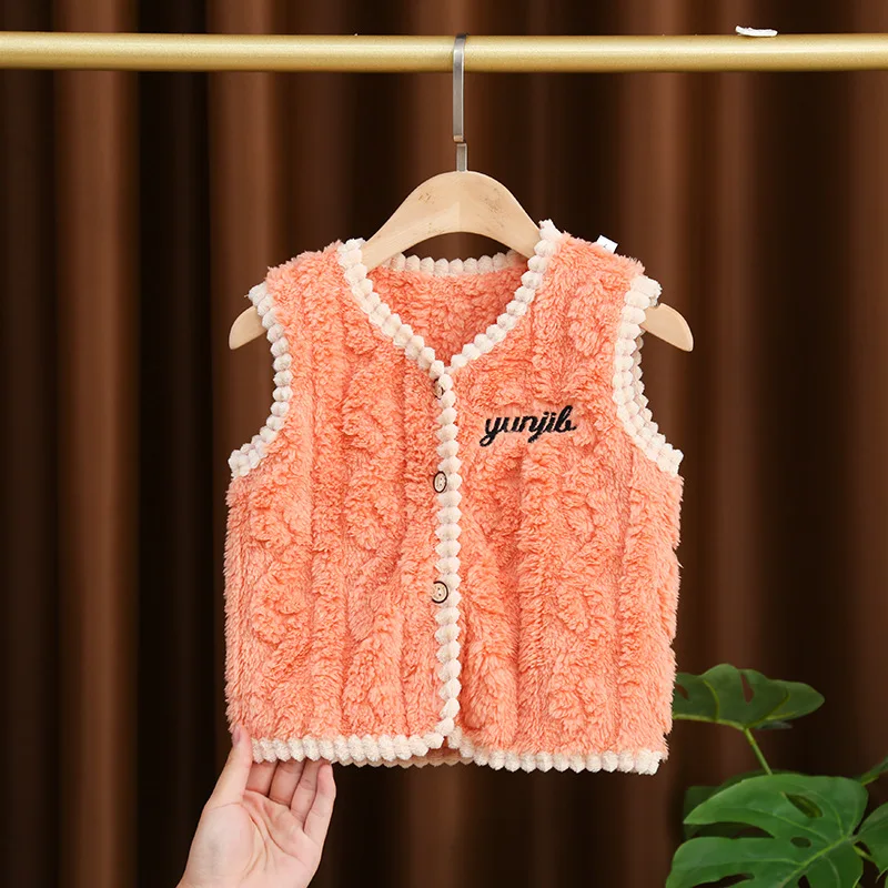 Фланелевый жилет для новорожденных девочек плотное теплое нижнее белье