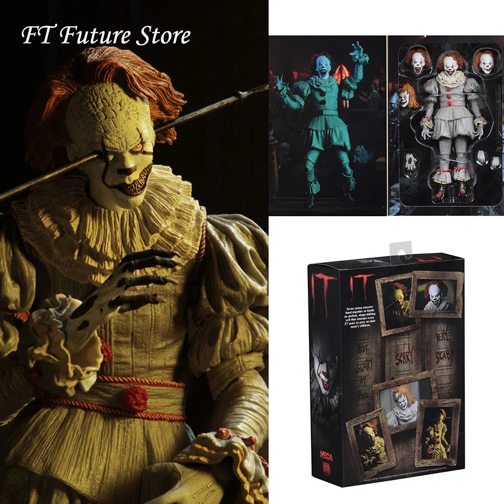 18 см ПВХ аниме фигурка Стивен Кинг это злой Джокер клоун Pennywise модель игрушки Ужасы для фанатов Коллекционные сувениры