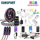 Светодиодная ленсветильник WS2811 с поддержкой Wi-Fi и Bluetooth, 5-20 м