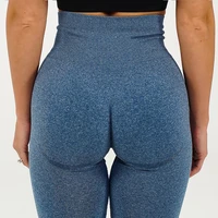 2021 stretchy gym tights seamless leggings tummy control yoga pants high waist sport gym leggings running pants women