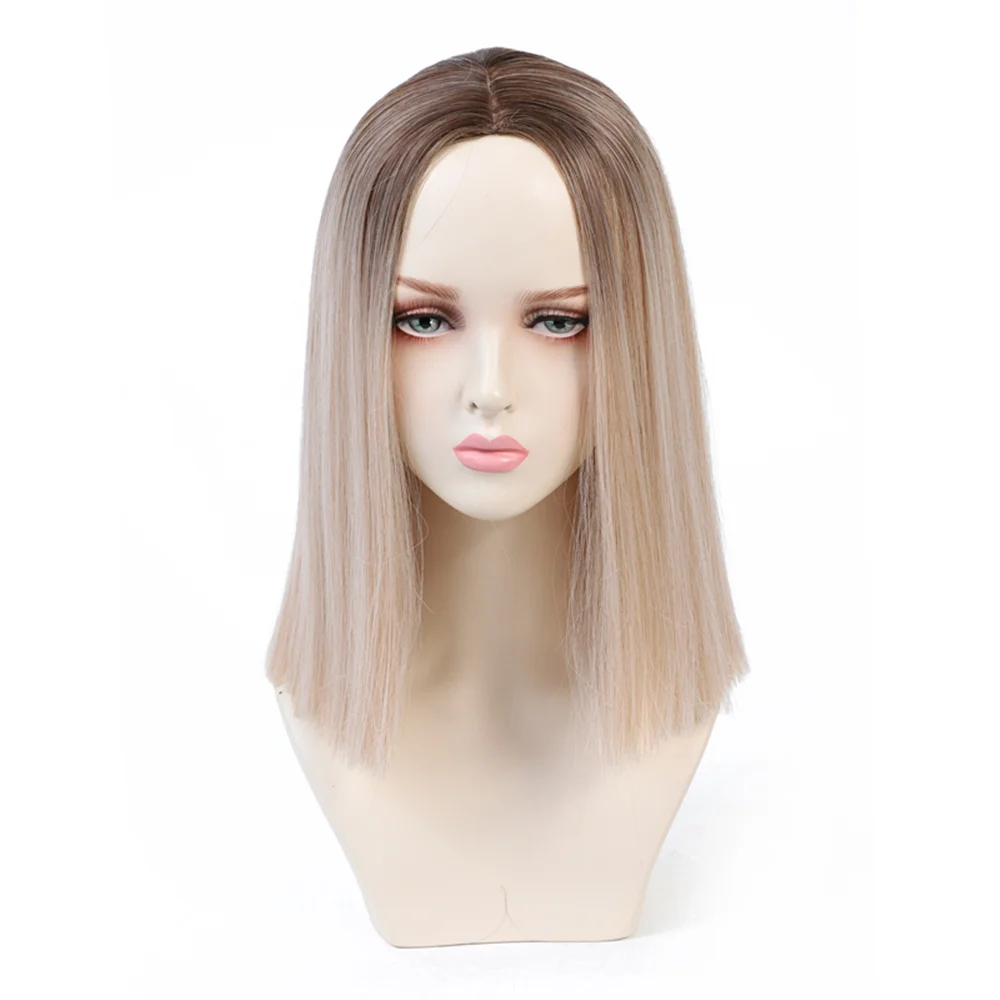 

Синтетический парик Омбре средний пробор прямые парики боб для женщин термостойкие