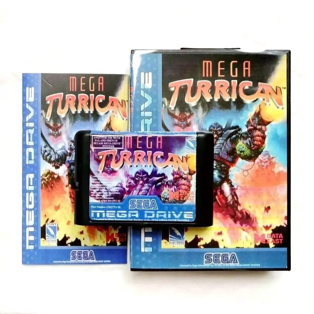 Мега турриканский для 16 бит Sega Genesis/Megadrive Игровая приставка с розничной коробкой и