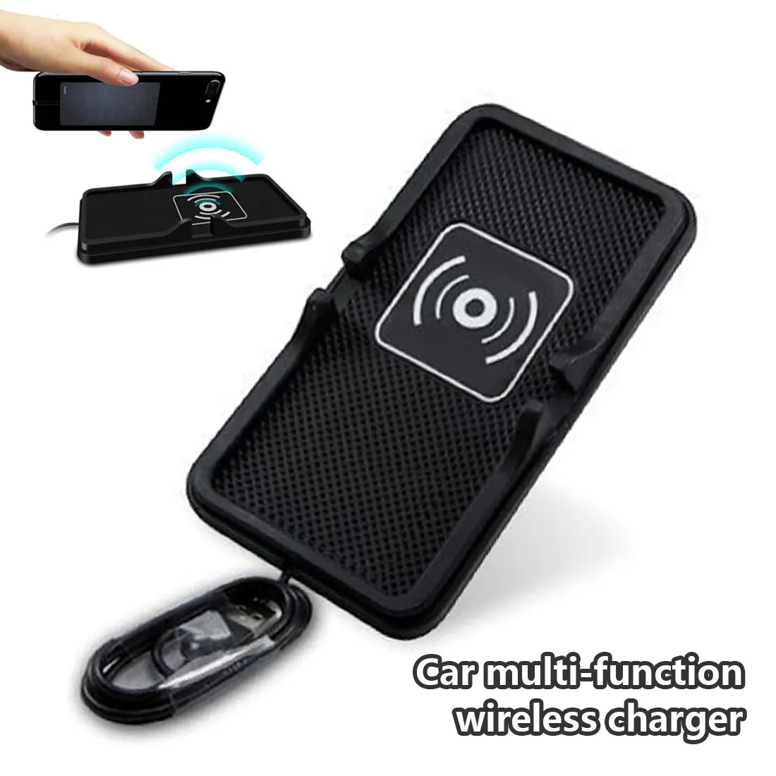 

High Quality Car Multi-function Wireless charger Anti-skid Navigation charger car office multi-function for Apple phone headset