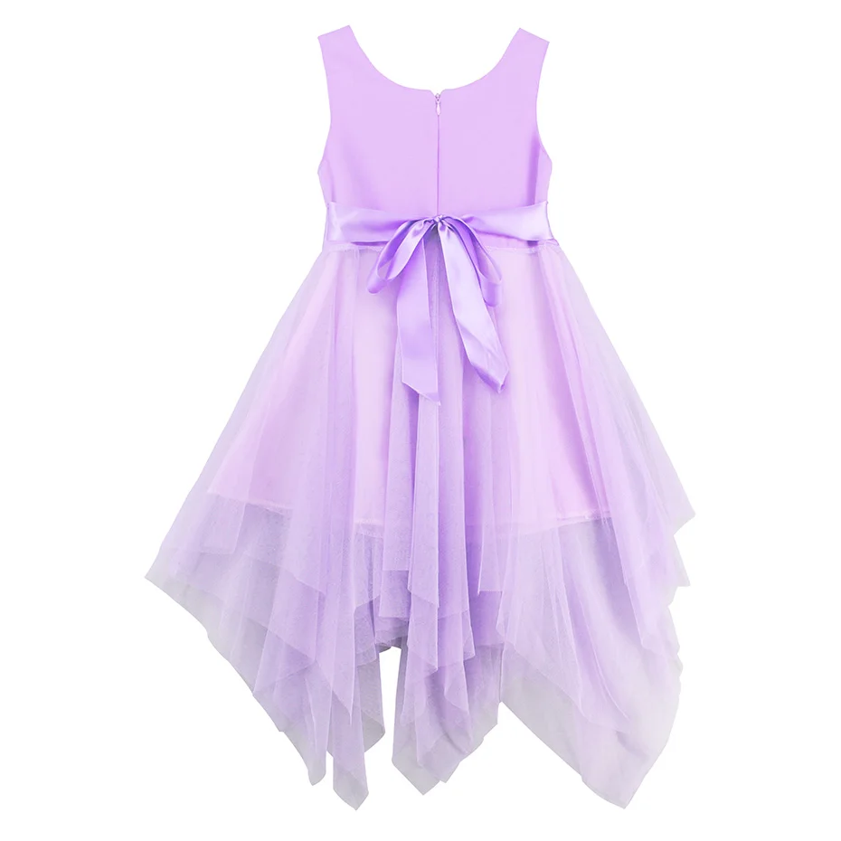 2020 платье для девочек принцессы с аппликацией вечерние платья без рукавов в