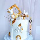 Новый акриловый правый угол Топпер для торта С Днем Рождения День матери День отца с юбилеем свадьба украшение