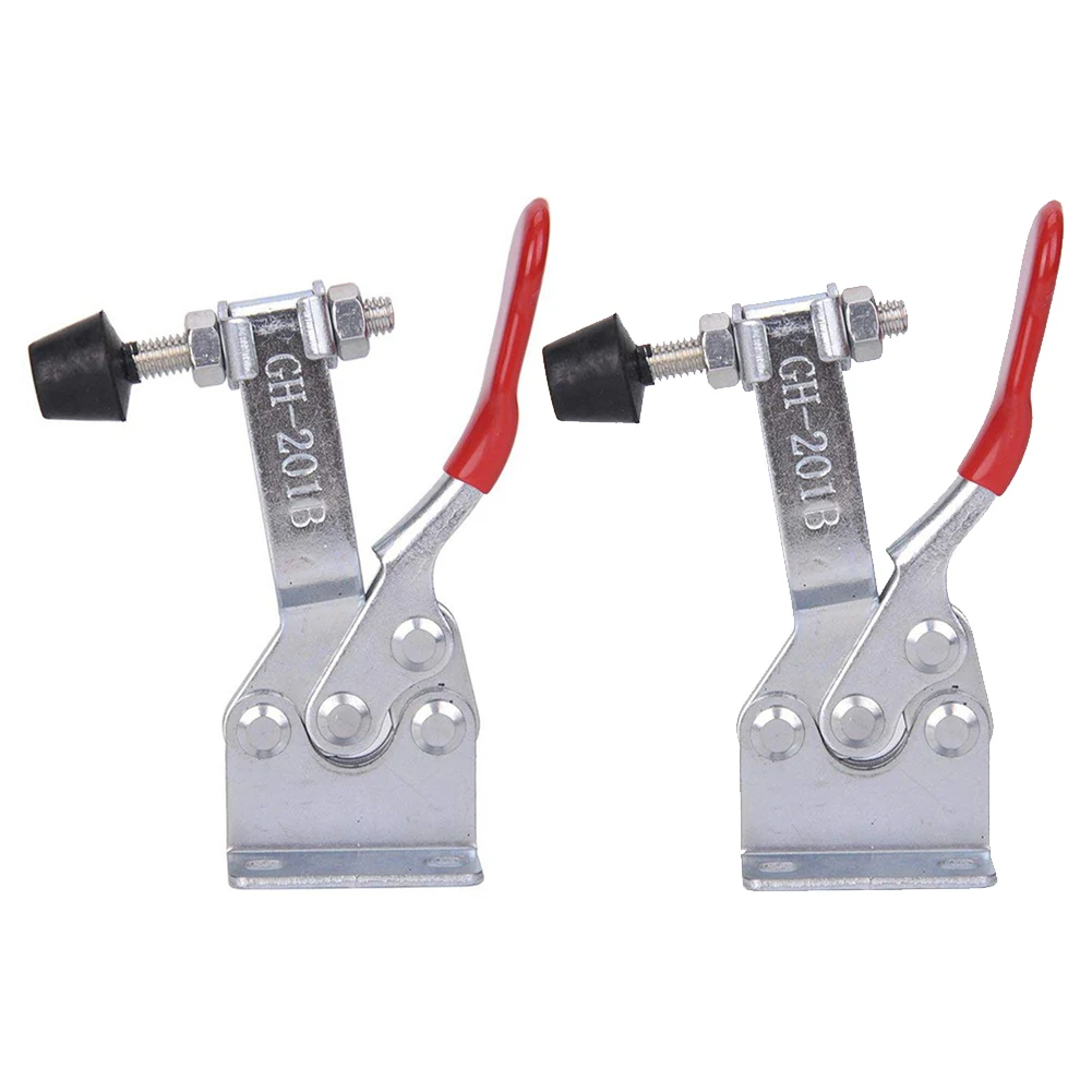 

2pcs Metal Toggle Clamp Quick Toggle Release Horizontal Clamps Tool GH-201B Workshop Quick Clamps Tools Galvanized Iron Locking