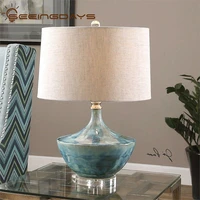 american ceramic table lamp modern new chinese style simple european retro model room living room bedroom bedside table lamp e27