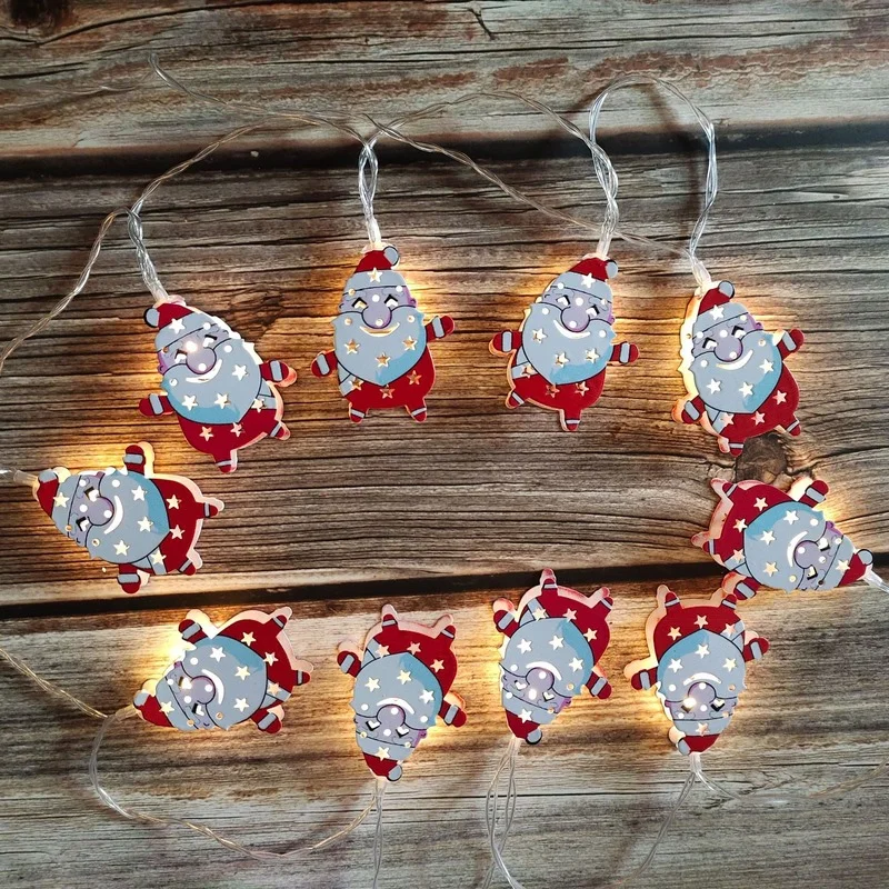 

Cartoon LED String Lights Santa Claus Leds Light for Outdoor Holiday Garden Party Decors Christmas Home Window Decoration Luces