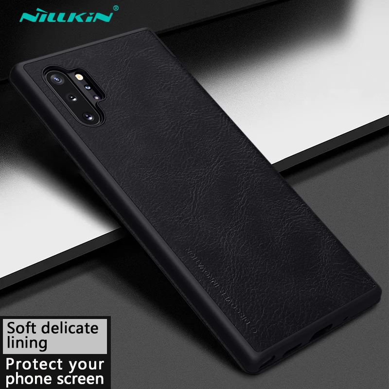 

Leather Case for Samsung Galaxy Note 10+ Plus 5G Nillkin Luruxy Vintage PU Leather Flip Cases for Samsung Galaxy Note 10 Plus