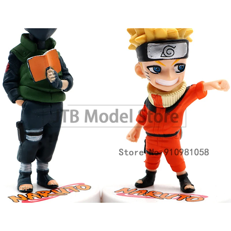 

Naruto q version 8-12cm anime action figure statue 6 models collection table decoration sabaku without gaara toys for kids figma