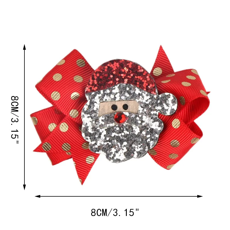 Вечерние бант заколка для волос на Рождество с бантом проектом зажимы