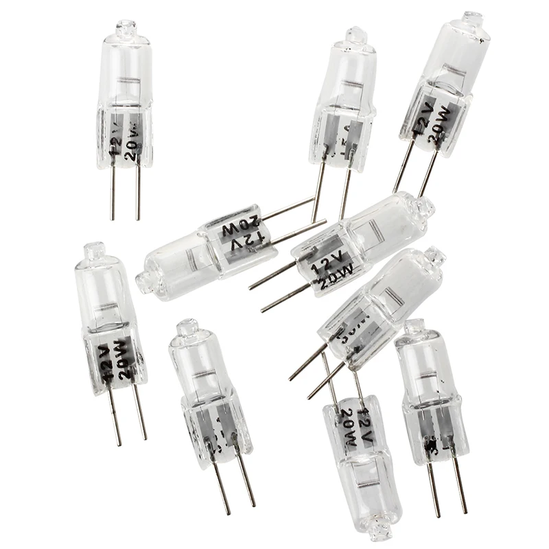 

WSFS Hot 10 x JC G4 12V 20W Clear Halogen Capsule Lamp Light Bulbs