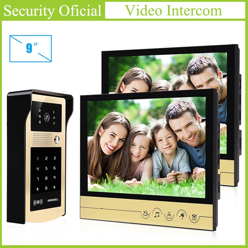 Проводной дверной звонок с цветным Tft ЖК дисплеем 9 дюймов система контроля