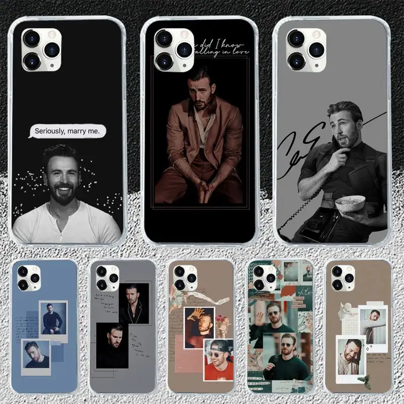 

Chris Evans Phone Case for iphone 12 13 Mini SE 2020 5 5S 6 6S Plus 7 8 Plus X XR XS 11 Pro Max Fundas Coque cover