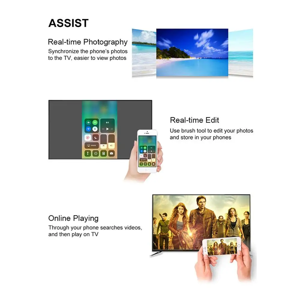 WiFi дисплей ключ 4K беспроводной HDMI 5G экран зеркальный адаптер для IOS Android TV Mac