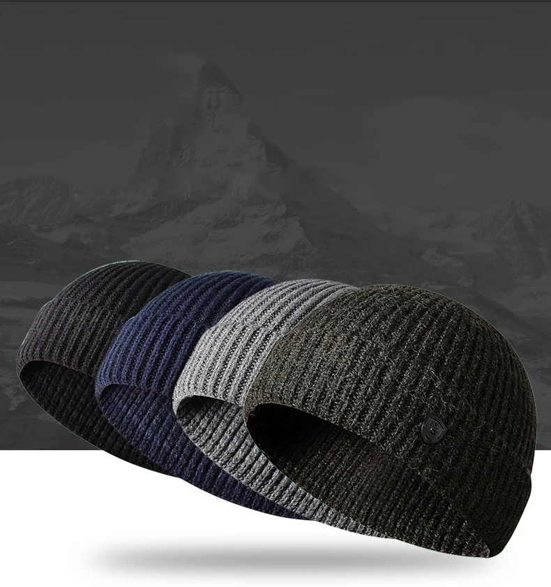 Новое поступление мужская осенне зимняя однотонная вязаная простая уличная