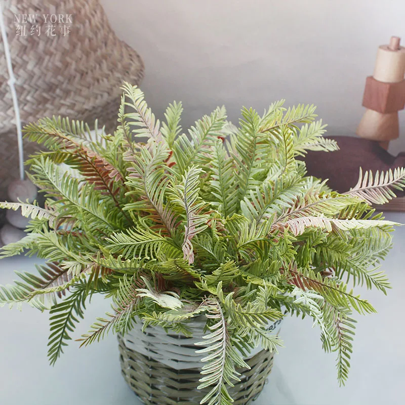 

Искусственные персидские листья растения искусственная Реалистичная пластиковая трава свадебное украшение