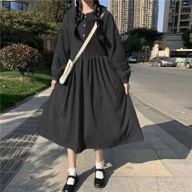 Женские платья с длинным рукавом в стиле преппи шикарные милые школьные японском