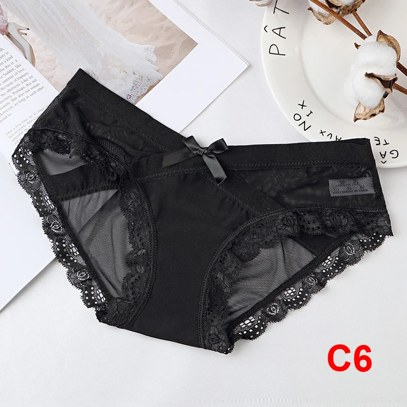 C6 KYLIE розовый 2 шт./партия женские трусики сексуальное кружевное нижнее белье женские трусы нижнее белье цветочные трусики с низкой посадкой прозрачные трусы - Цвет: C6