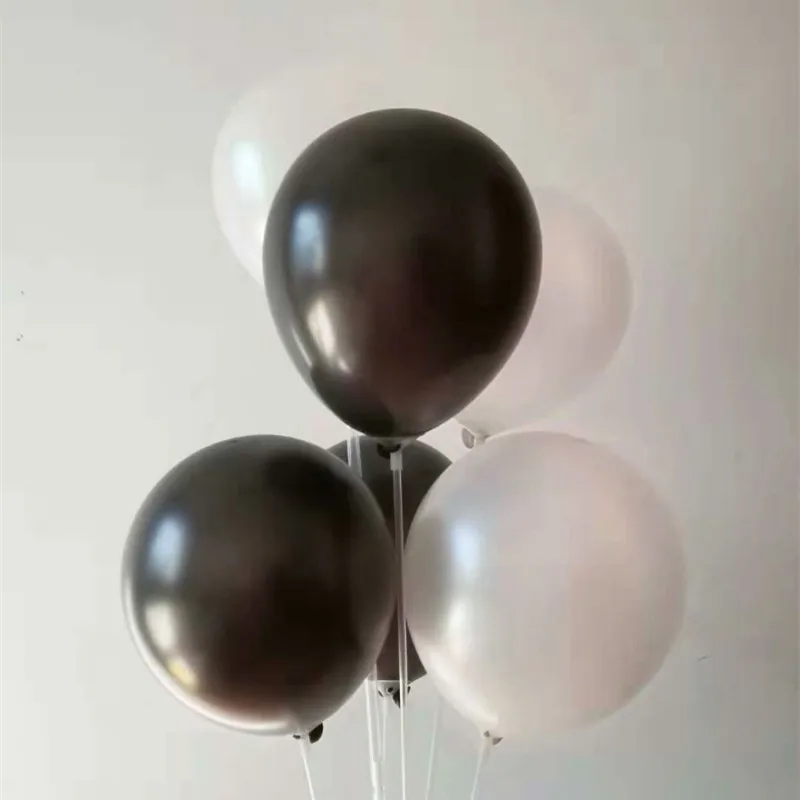 

50pcs12 Inch Pearl Black And White Latex Helium Gas Balloons Decoration Birthday Party Bllon Wedding Supplies