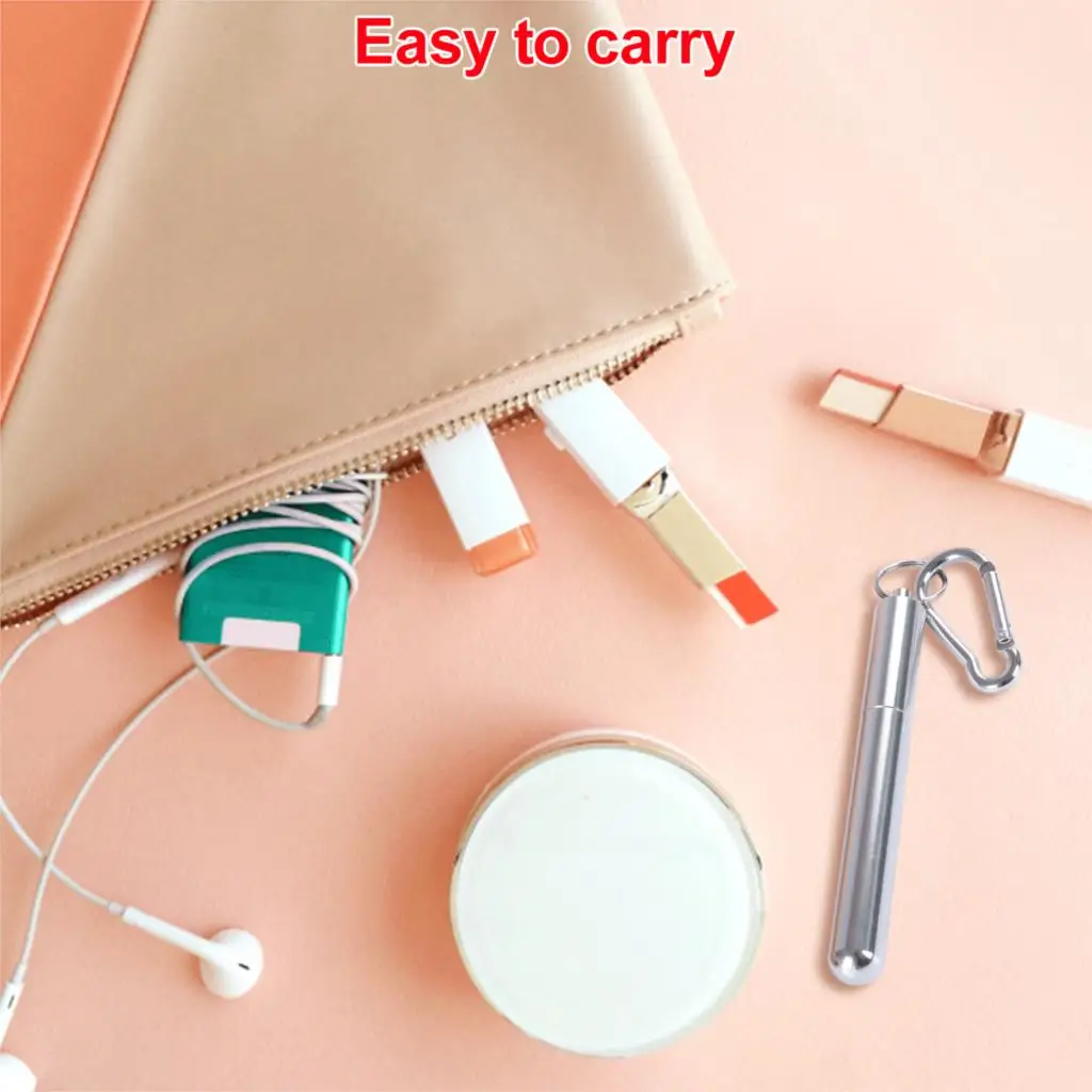 Портативный Нержавеющая сталь телескопическая соломинкой Для путешествий