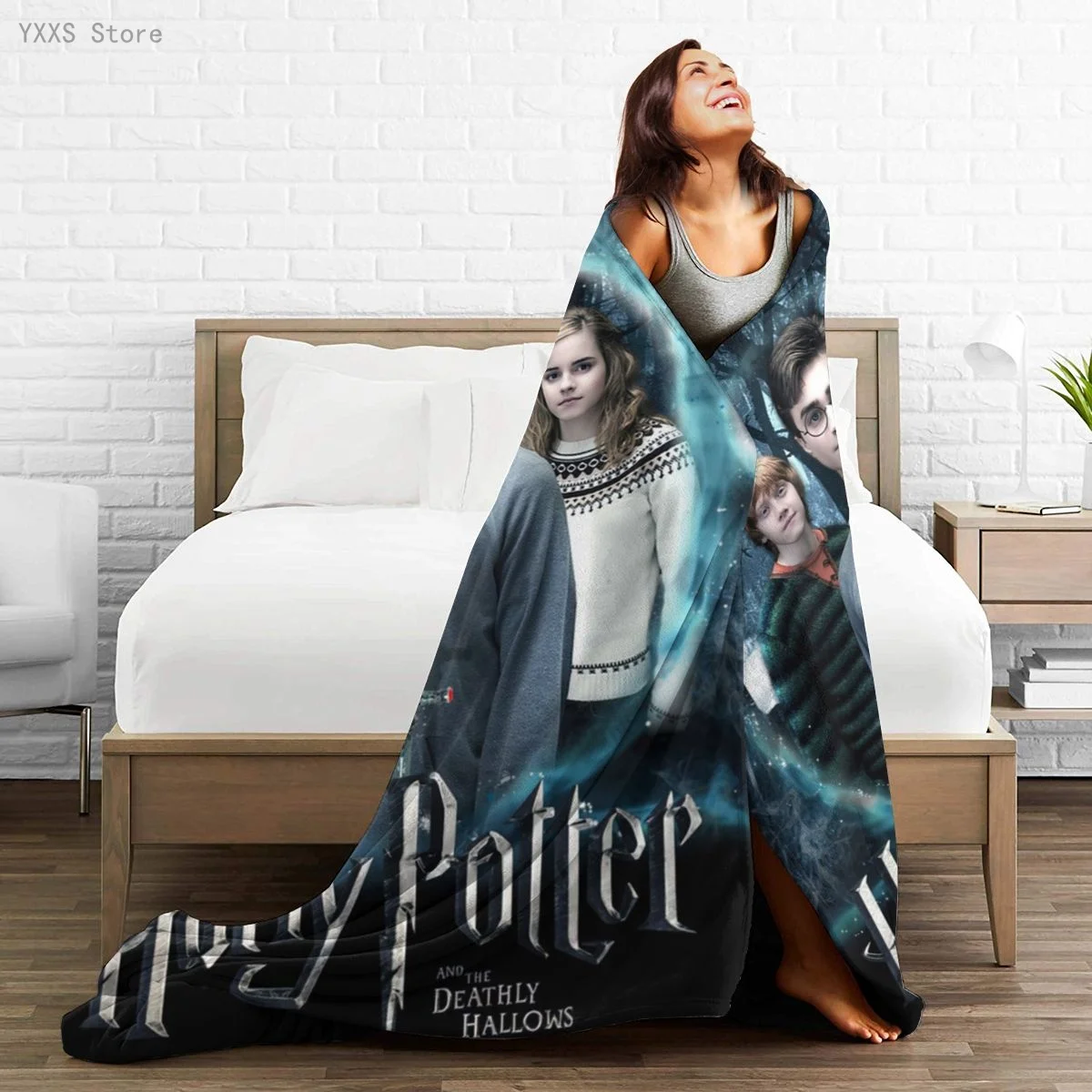 

Harry-potters 3D Cartoon Sherpa Blanket Warm Super Soft Flannel Office Nap Bedspread Sofa Bedding Plush Quilt Plaids 291772009