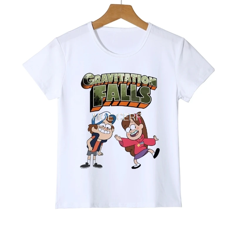 Милая Детская рубашка детские футболки с Гравити Фолз тайна атака Летние