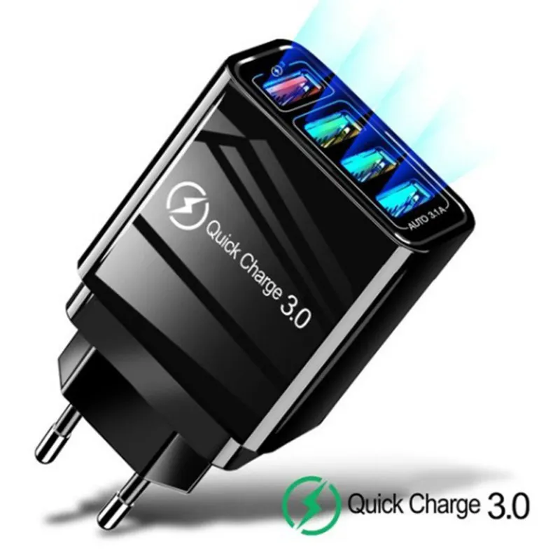

Зарядное устройство Crouch 45 Вт, с поддержкой быстрой зарядки QC 3.0, 4 USB порта