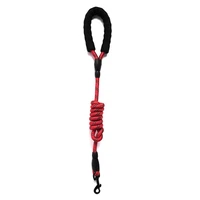 pet suppliesdog leash nylon round rope golden retriever medium and large dog foam reflective handle multicolor leash