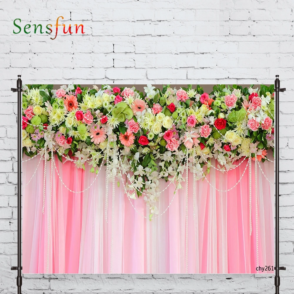 

Виниловый фон для фотосъемки LEVOO с изображением красивых цветов для свадебной церемонии