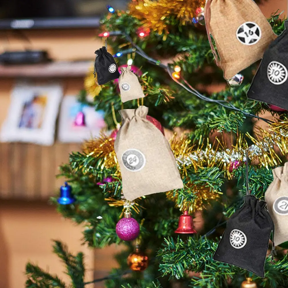 1 24 приход украшение для календаря Рождественский подарок сумки календарь
