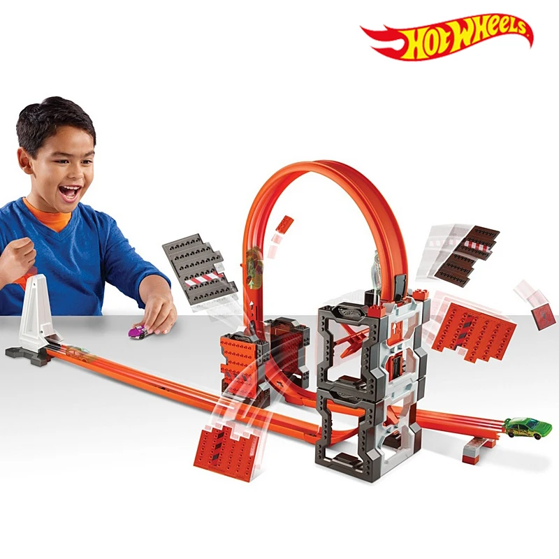 Hotwheels Carros трек модели автомобилей поезд дети пластиковые металлические игрушки-автомобили-горячие колеса горячие игрушки для детей Juguetes DWW96