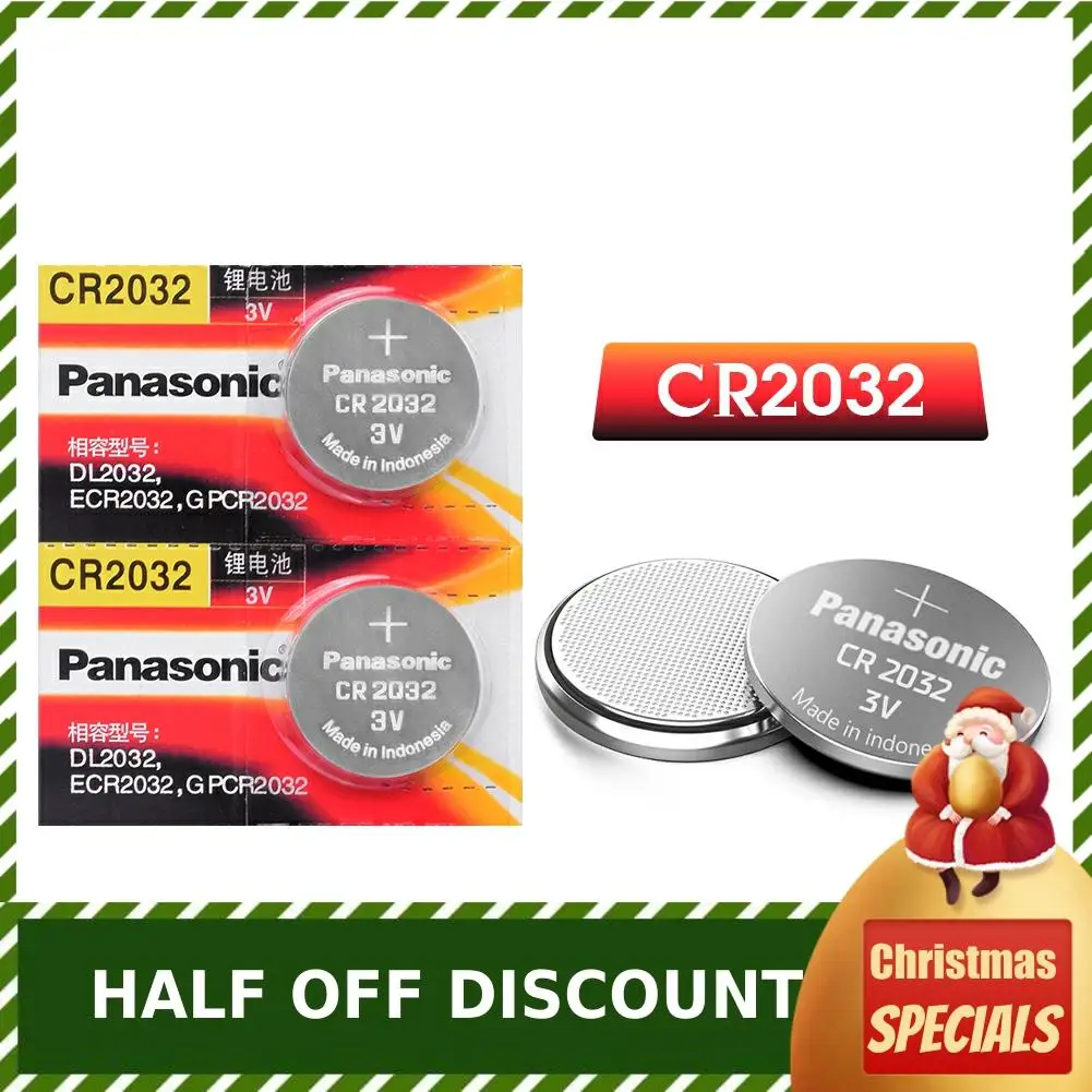 PANASONIC 2 шт. 3В CR2032 ECR2032 DL2032 5004LC KL2032 литий Батарея кнопка плоский круглый аккумулятор