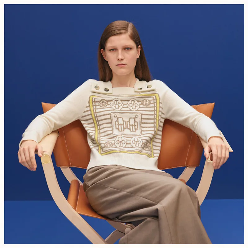 2019 зимний женский вязаный свитер с рождественским принтом пуловеры желтый