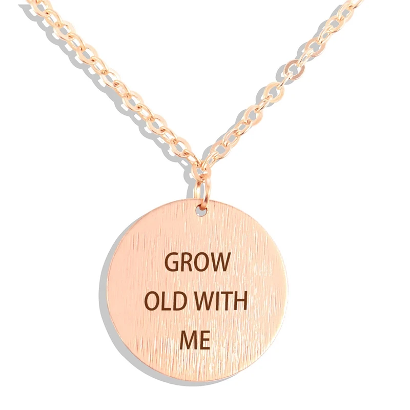 Ожерелье Дружбы &quotGrow Old with Me&quot Лучшие друзья с гравировкой букв подвеска на