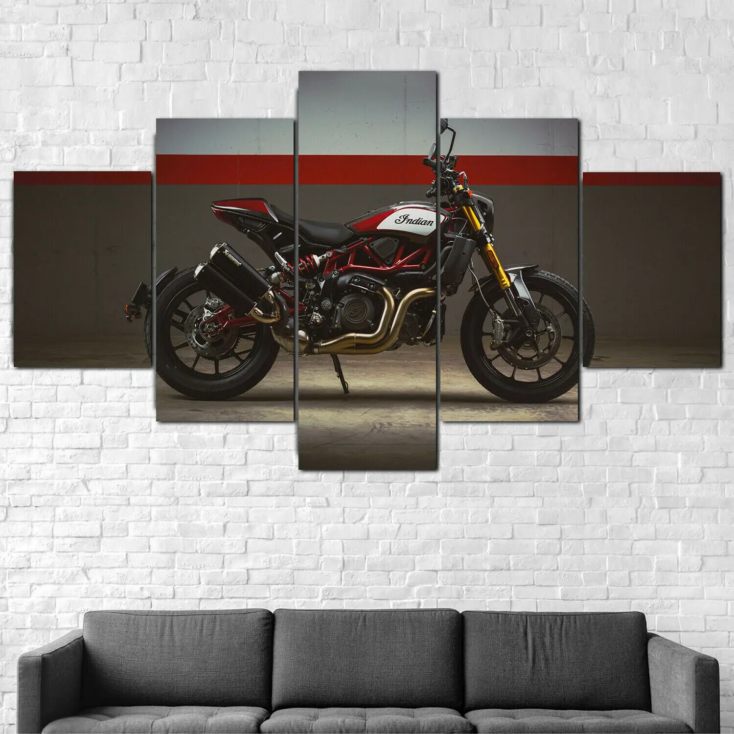 

Мотоциклетный Байкерский постер 5 панелей холст настенный художественный принт HD Декор для дома плакаты, постеры гостиная без рамки