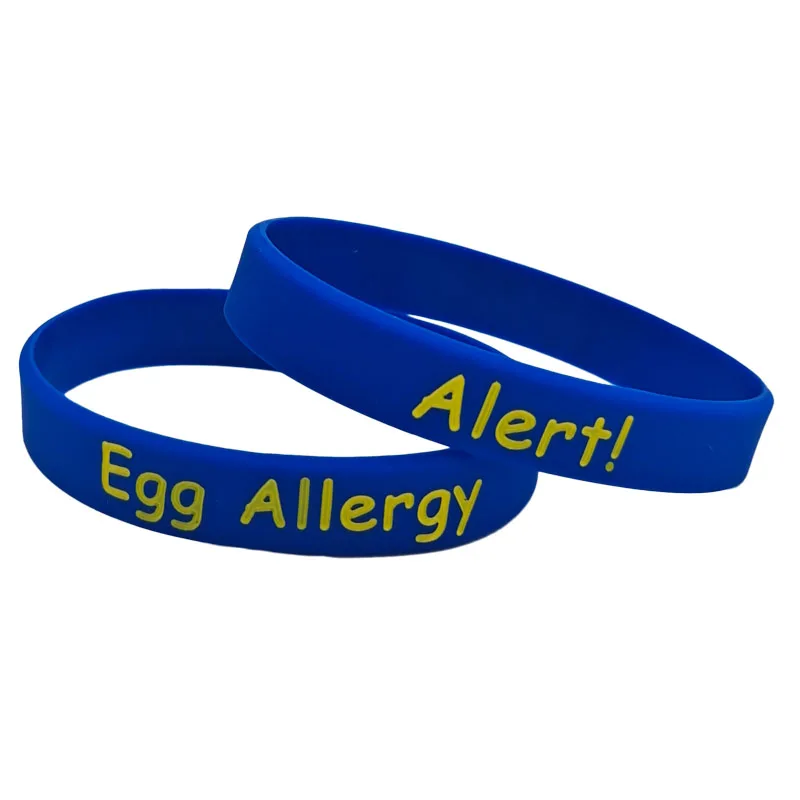 5 шт. медицинский браслет для аллергии на яйцо силиконовый взрослых Размер женщин
