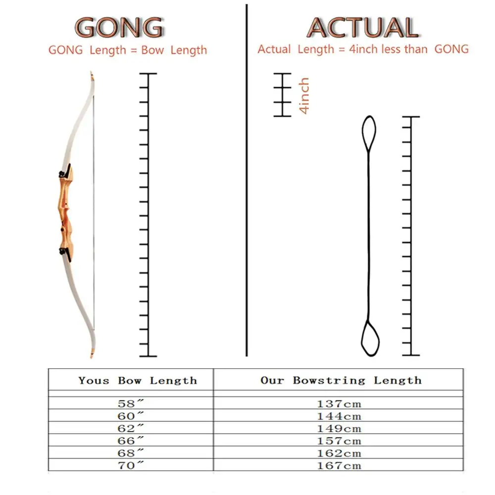 Рекурсивный лук из лука 12 нитей сменный Longbow подходит для 58 70 дюймов черная и - Фото №1
